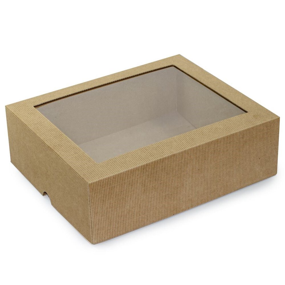 Pudełko z oknem  28x23x9 Kraftowy OGBOX003KRF 