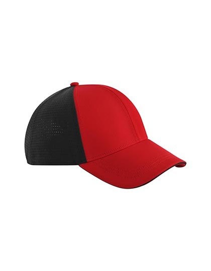 Czapka Z Daszkiem 6 Panelowa Odprowadzajaca Wilgoc Siatkowa Red CB165-988137 