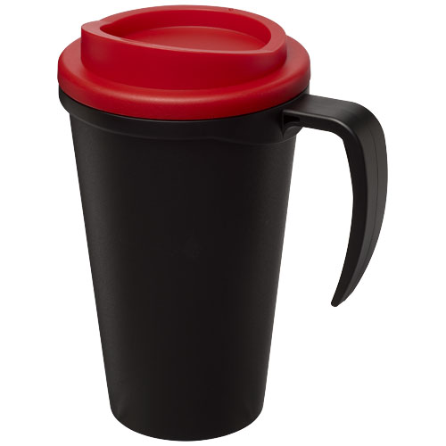 Kubek termiczny z serii Americano® Grande o pojemności 350 ml Czarny-Czerwony 21000415 