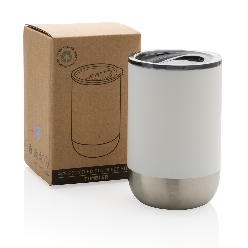 Kubek termiczny 360 ml, stal nierdzewna z recyklingu Biały P433.063 (5)