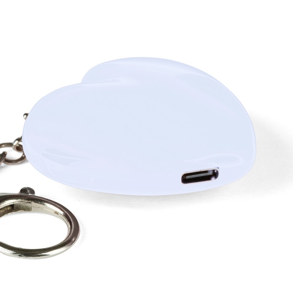 Brelok do kluczy "serce", lampka LED Biały VB319-02 (11)