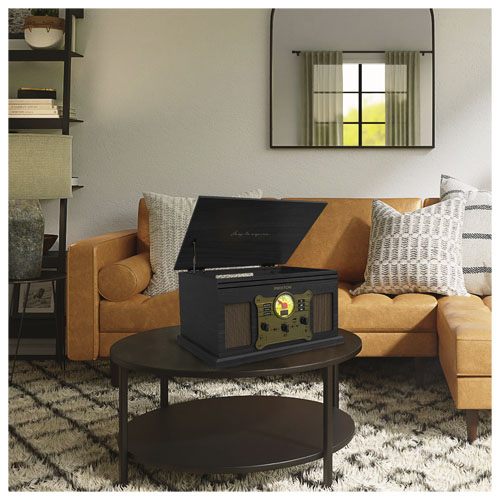 Prixton Century reflective gramofon i odtwarzacz muzyki Czarny 1PA11590 (5)