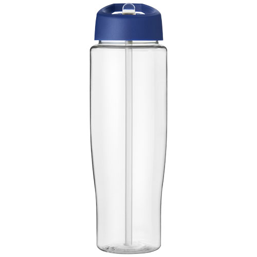 Bidon H2O Tempo® o pojemności 700 ml z wieczkiem z słomką Przezroczysty-Niebieski 21004419 (2)