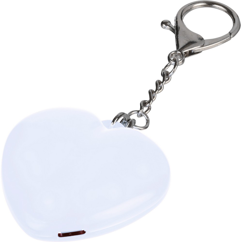 Brelok do kluczy "serce", lampka LED Biały VB319-02 (2)