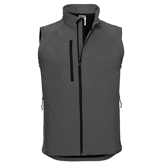 Bezrękawnik Męski Softshell Wiatroszczelny Titanium (Solid) Z141-602862 