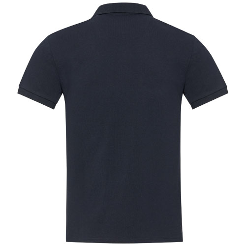 Emerald koszulka polo unisex z recyklingu z krótkim rękawem Granatowy 37539559 (3)