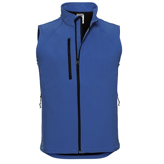 Bezrękawnik Męski Softshell Wiatroszczelny Azure Blue Z141-602838 