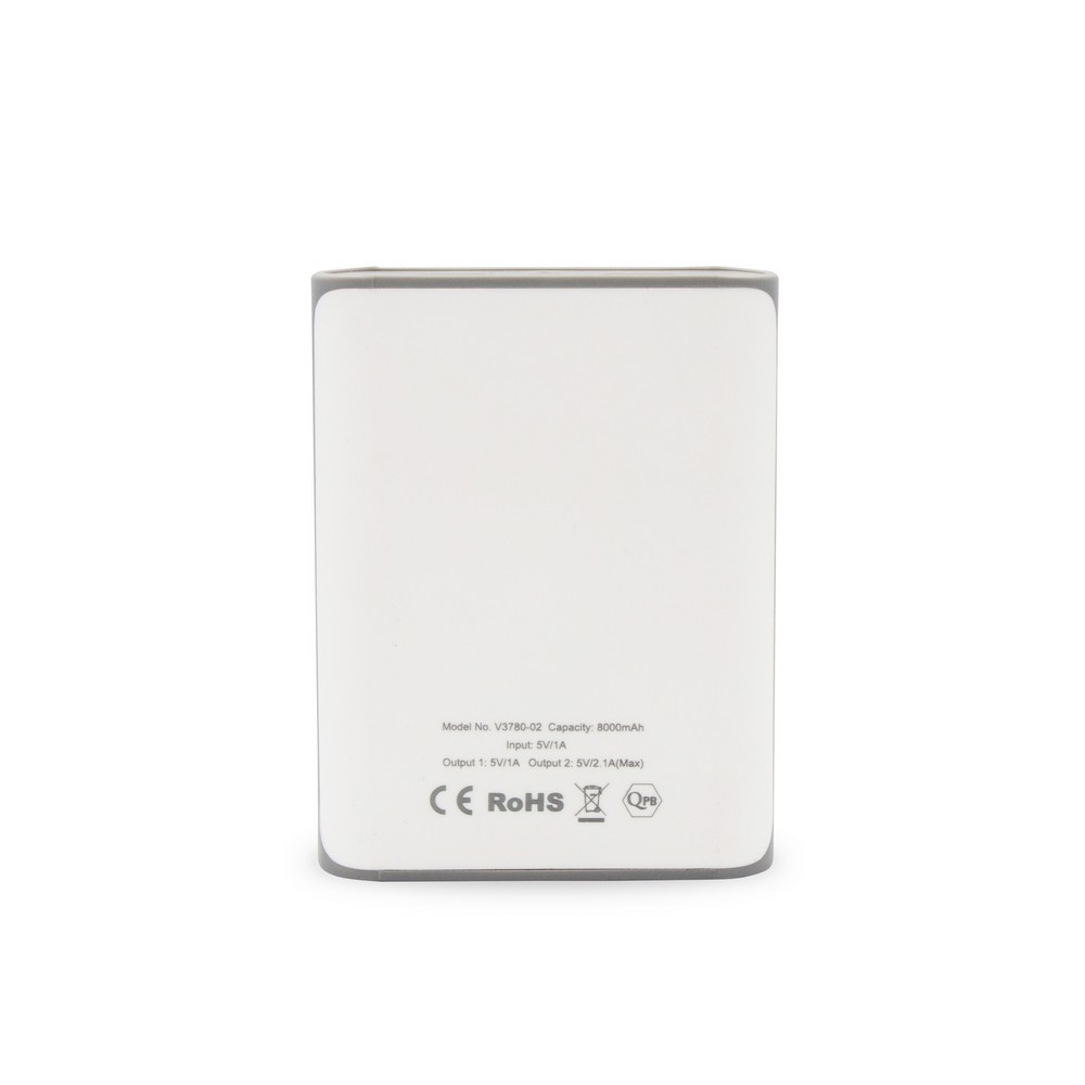 Power bank 8000 mAh | Lesley Biały V3780-02 (5)