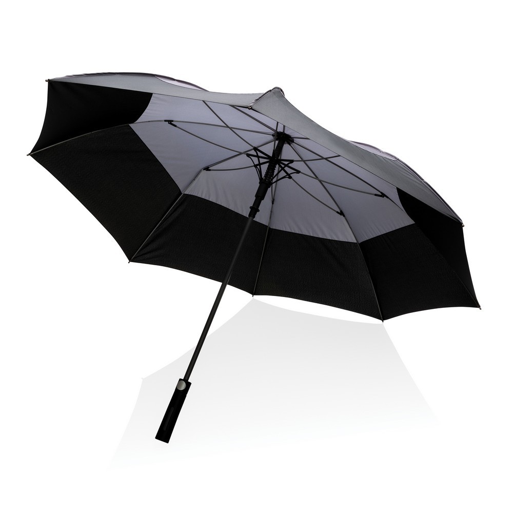 Parasol sztormowy 27", automatyczny AWARE™ RPET Szary P850.682 (4)