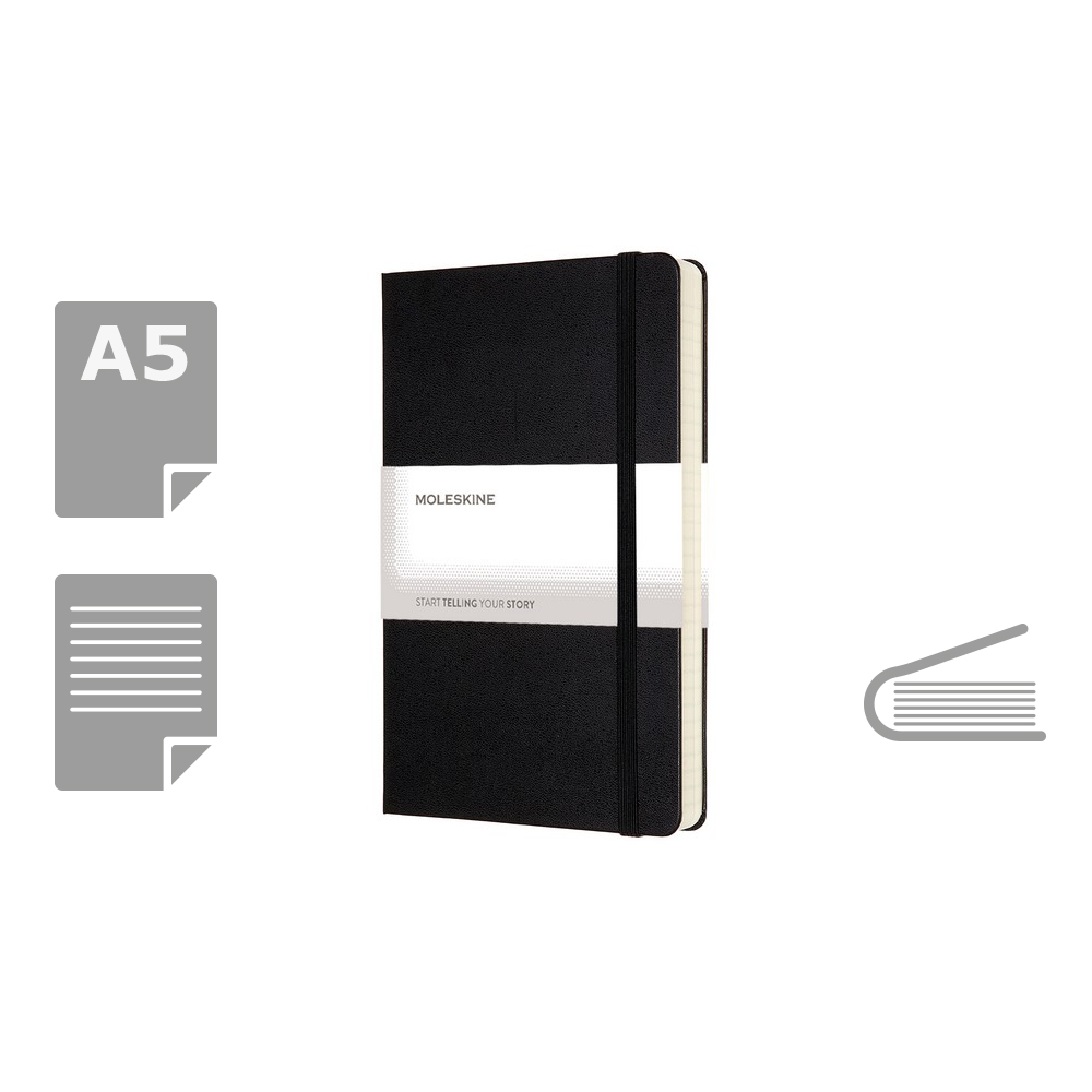 MOLESKINE EXPANDED Notatnik ok. A5 Czarny VM307-03 