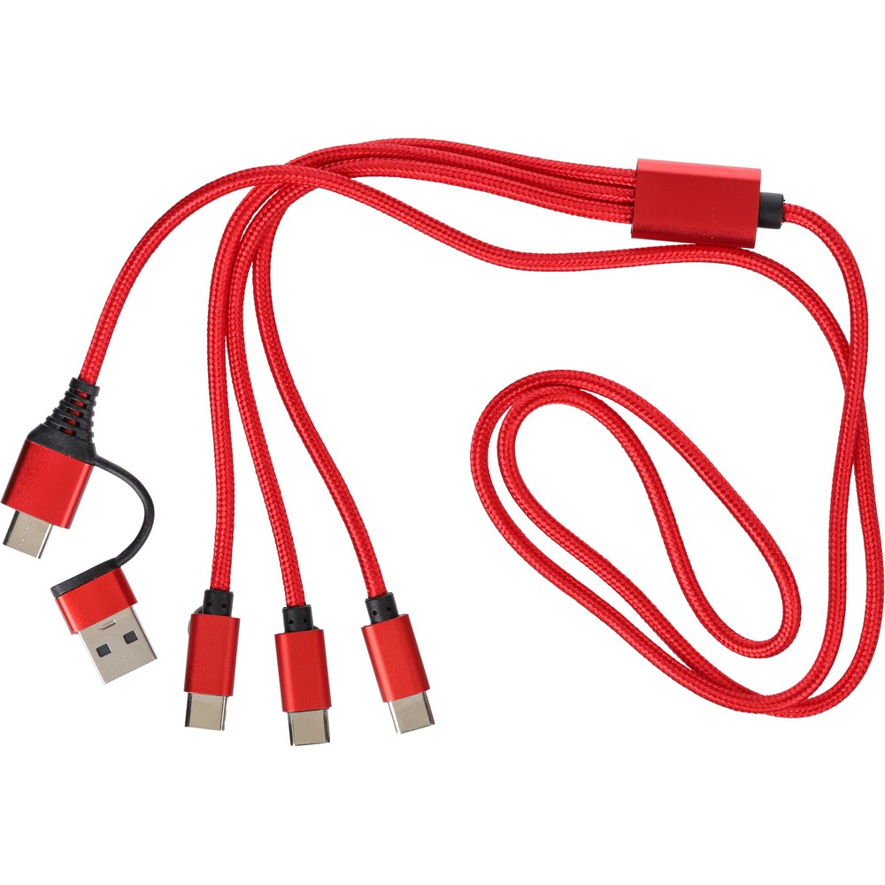 Kabel do ładowania 6 w 1 Czerwony VB331-05 (2)