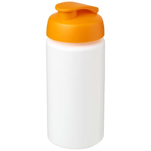 Bidon Baseline® Plus o pojemności 500 ml z wieczkiem zaciskowym i uchwytem Biały-Pomarańczowy 21007207 