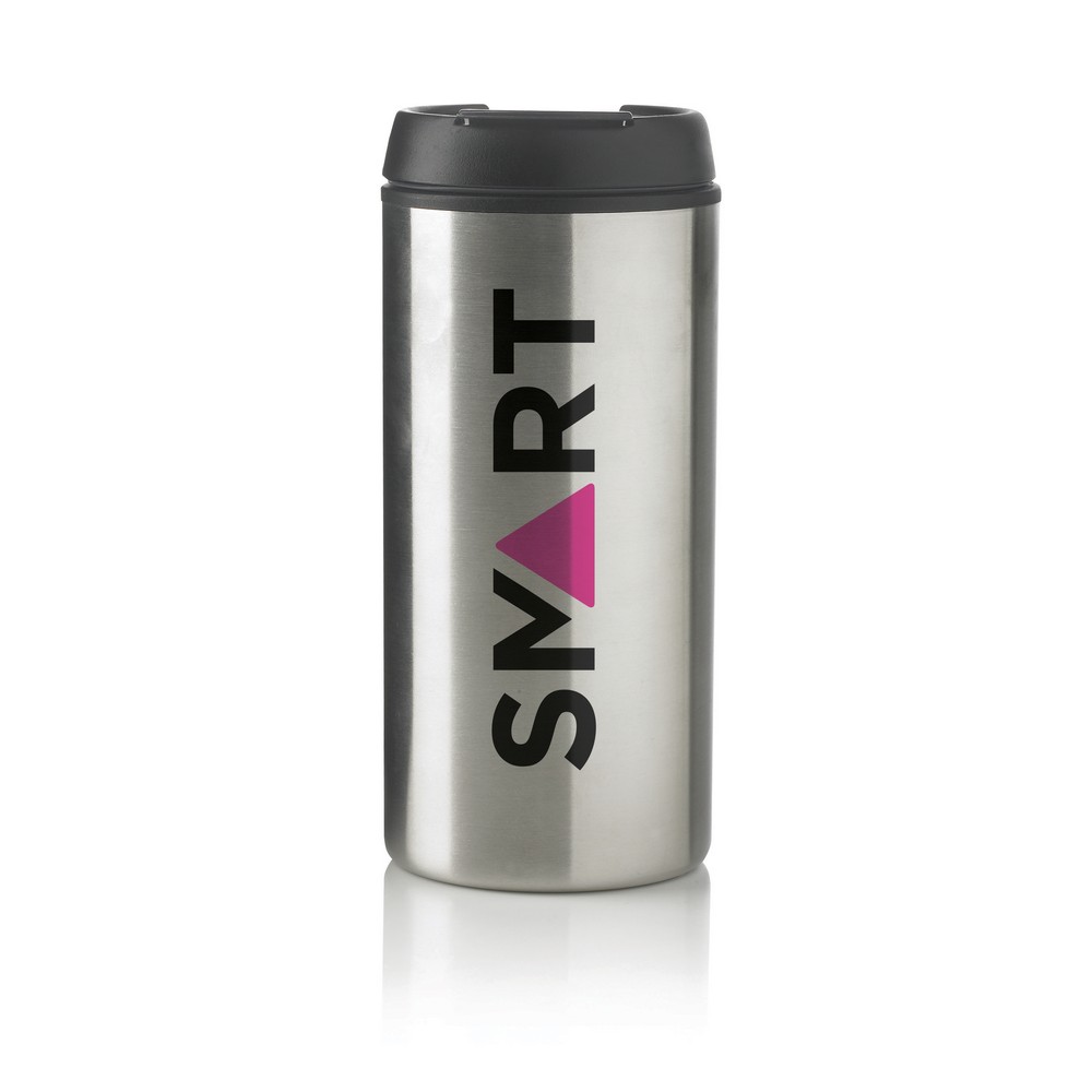 Kubek podróżny 300 ml Metro ze stali nierdzewnej z recyklingu Srebrny P435.042 (11)