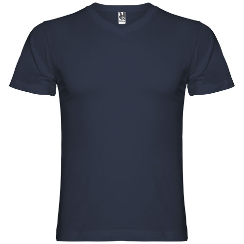 Samoyedo koszulka męska z krótkim rękawem i dekoltem w serek Navy Blue R65031R1 (2)