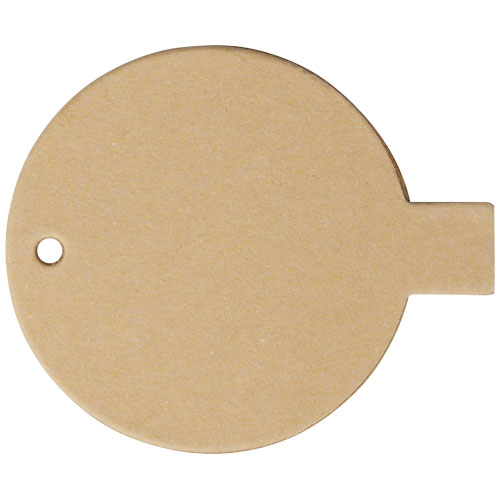 Okrągły pendrive wyposażony w interfejs USB 2.0 z papieru z recyklingu Kraftowy brąz 1Z50206H (4)