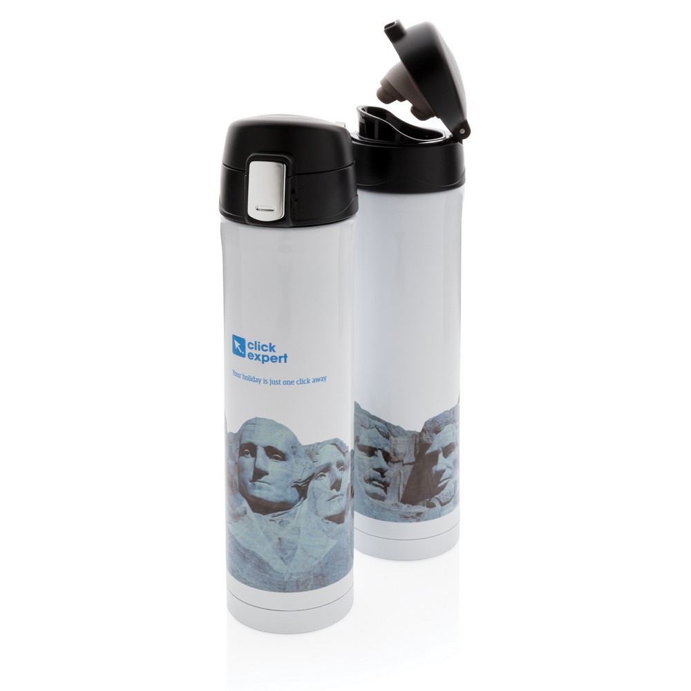 Kubek termiczny 450 ml, stal nierdzewna z recyklingu Biały P435.503 (9)