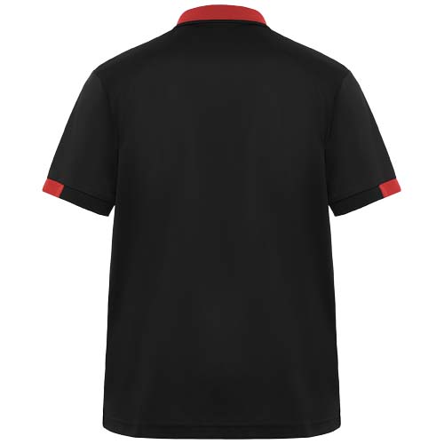 Samurai 160 g/m2 antybakteryjna koszulka polo unisex z krótkim rękawem  Czarny-Czerwony R8410E41 (2)