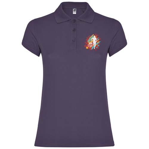 Star koszulka damska polo z krótkim rękawem Liljowy R66342W5 (1)