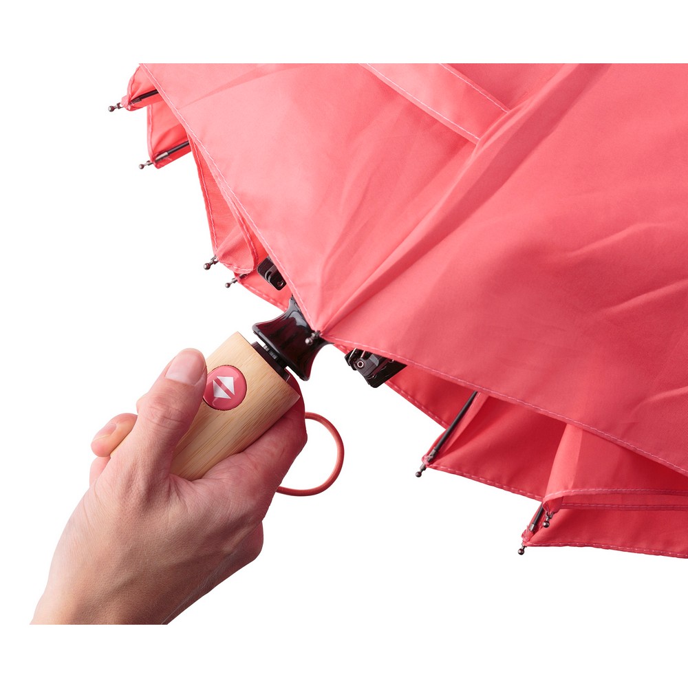 Parasol automatyczny RPET, składany Czerwony V4895-05 (4)