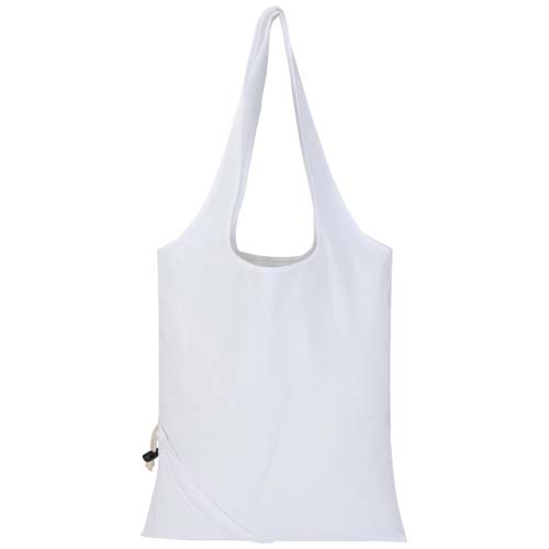 Madras Blend - torba na zakupy, wykonana z recyklingowanej baweły o gramaturze 140 g/m² posiadającej certyfikat GRS, składana Biały 12080501 (2)