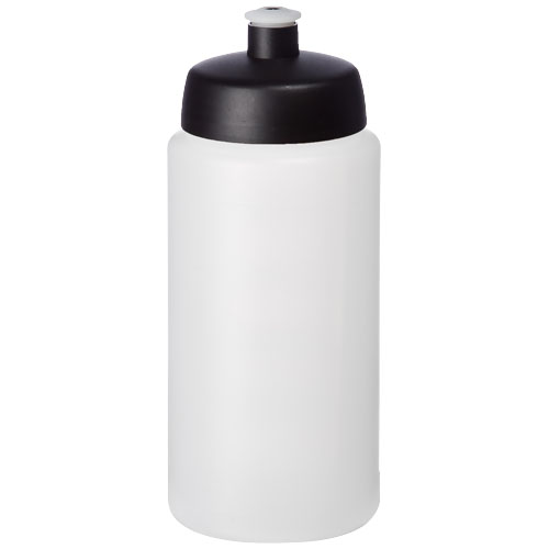 Bidon Baseline® Plus o pojemności 500 ml ze sportowym wieczkiem i uchwytem Przezroczysty-Czarny 21068715 
