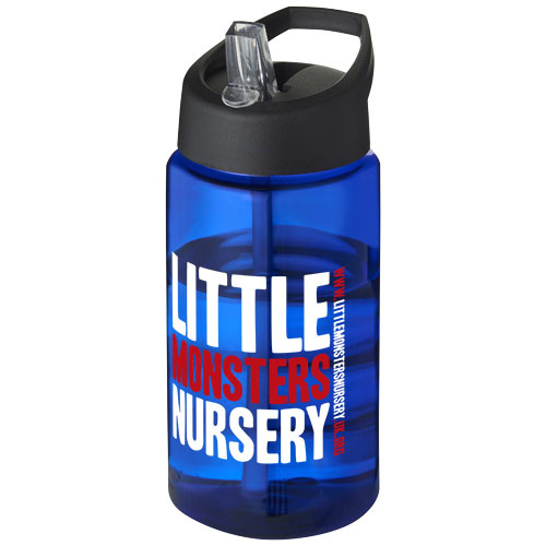Bidon H2O Bop o pojemności 500 ml z wieczkiem z dzióbkiem Niebieski-Czarny 21088306 (1)