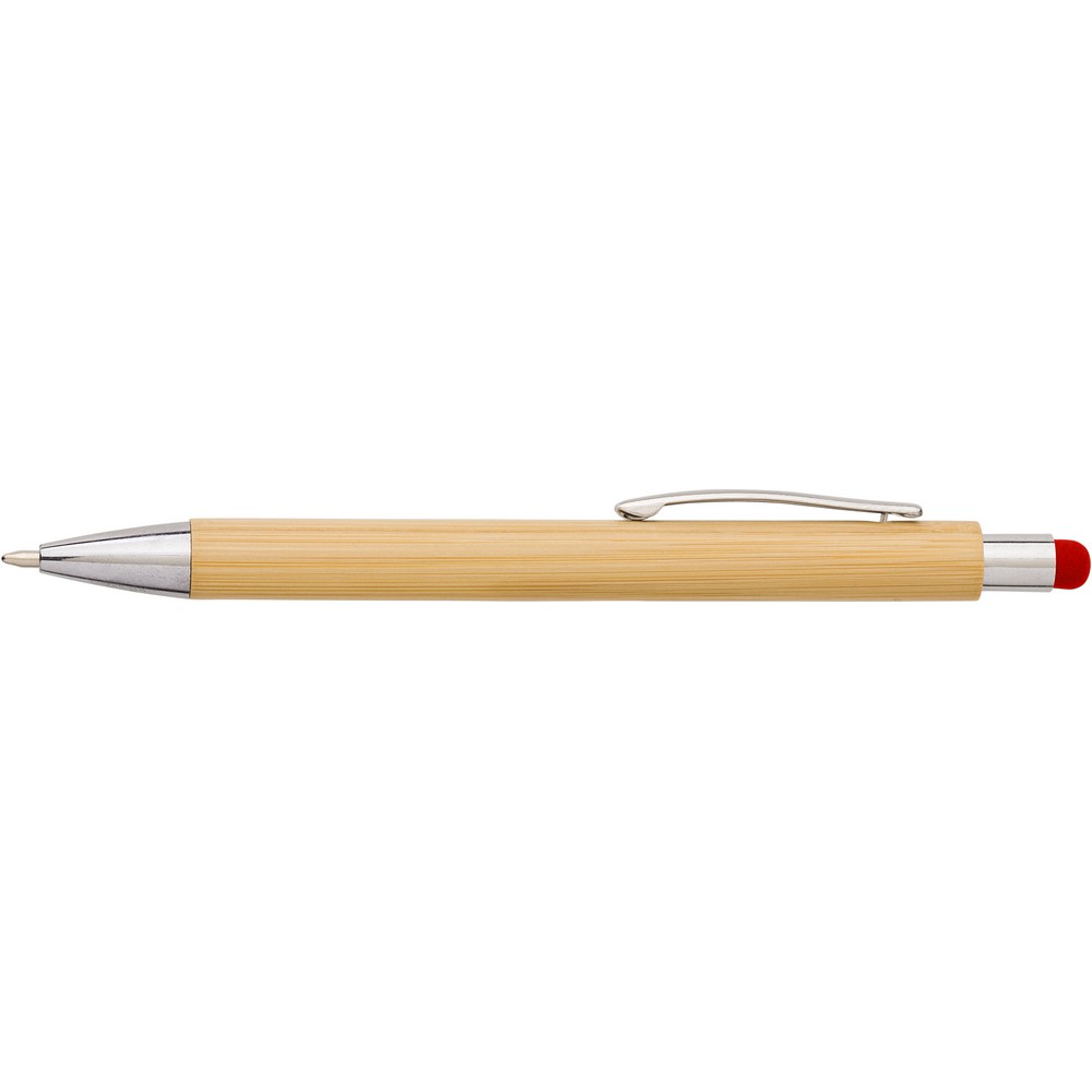 Bambusowy długopis, touch pen Czerwony V9335-05 (1)