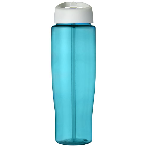 Bidon H2O Tempo® o pojemności 700 ml z wieczkiem z słomką Turkusowy niebieski-Biały 21004413 (2)