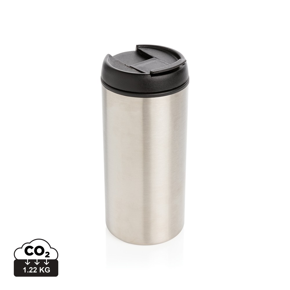 Kubek podróżny 300 ml Metro ze stali nierdzewnej z recyklingu Srebrny P435.042 (8)