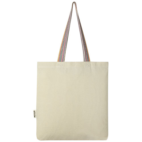 Rainbow torba na zakupy o pojemności 5 l z bawełny z recyklingu o gramaturze 180 g/m² Naturalny 12064206 (3)