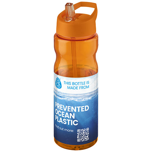 Bidon H2O Eco o pojemności 650 ml z wieczkiem z dzióbkiem Pomarańczowy-Pomarańczowy 21009907 (1)