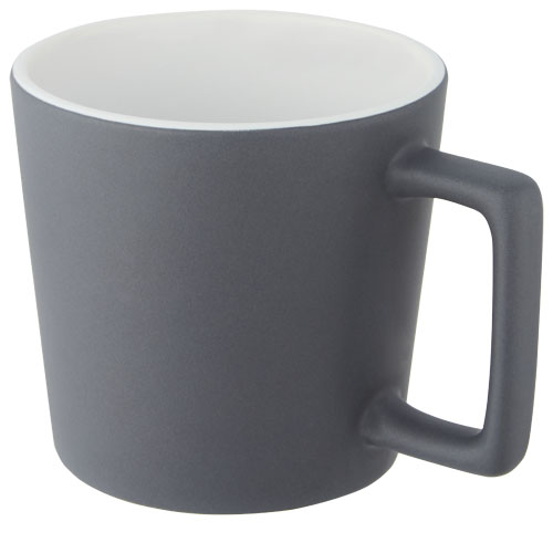 Cali Kubek ceramiczny o pojemności 370 ml z matowym wykończeniem Biały-Matowy szary 10090001 (6)