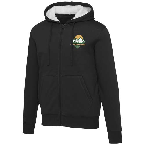 Natron bluza sherpa z kapturem z zamkiem błyskawicznym na całej długości Czarny 39507909 (1)