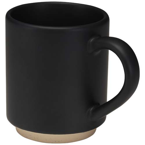 Camilla - kubek ceramiczny o pojemności 180 ml, z matowym wykończeniem. Można go wkładać jeden w drugi. Czarny 10096090 