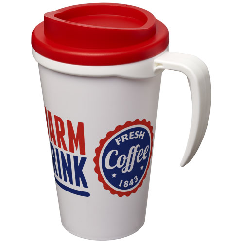 Kubek termiczny z serii Americano® Grande o pojemności 350 ml Biały-Czerwony 21000403 (1)