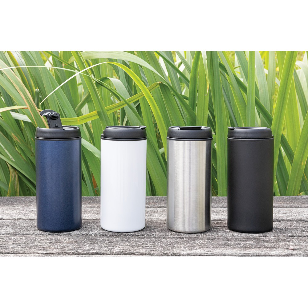Kubek podróżny 300 ml Metro ze stali nierdzewnej z recyklingu Srebrny P435.042 (5)