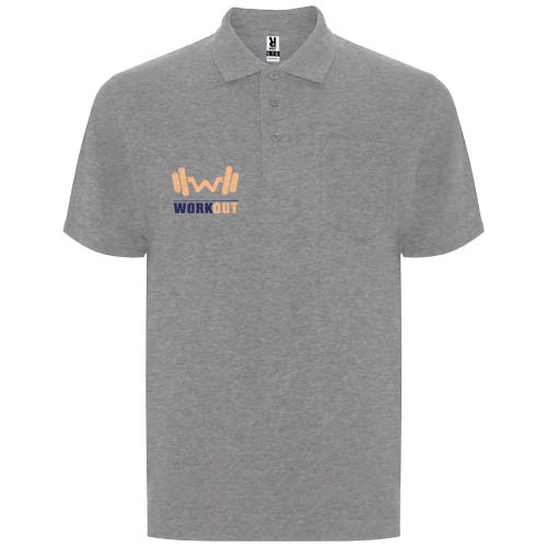 Centauro Premium koszulka polo unisex z krótkim rękawem Marl Grey R66072U5 (1)