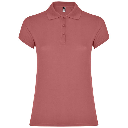 Star koszulka damska polo z krótkim rękawem Chrysanthemum Red R66344K5 