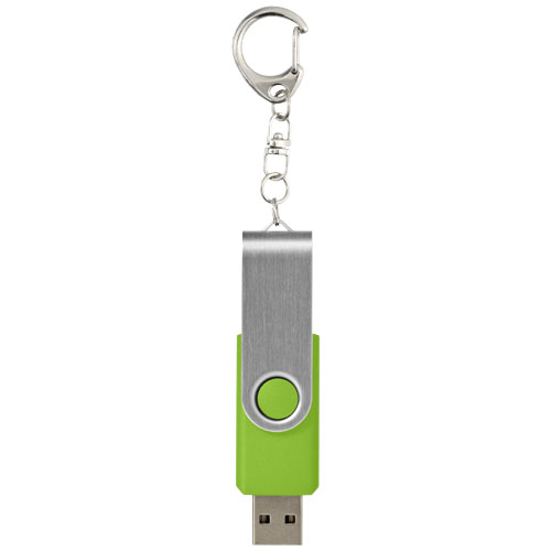 Rotate pendrive wyposażony w interfejs USB 3.0 z łańcuchem do kluczy Limonkowy 1Z50763N (2)