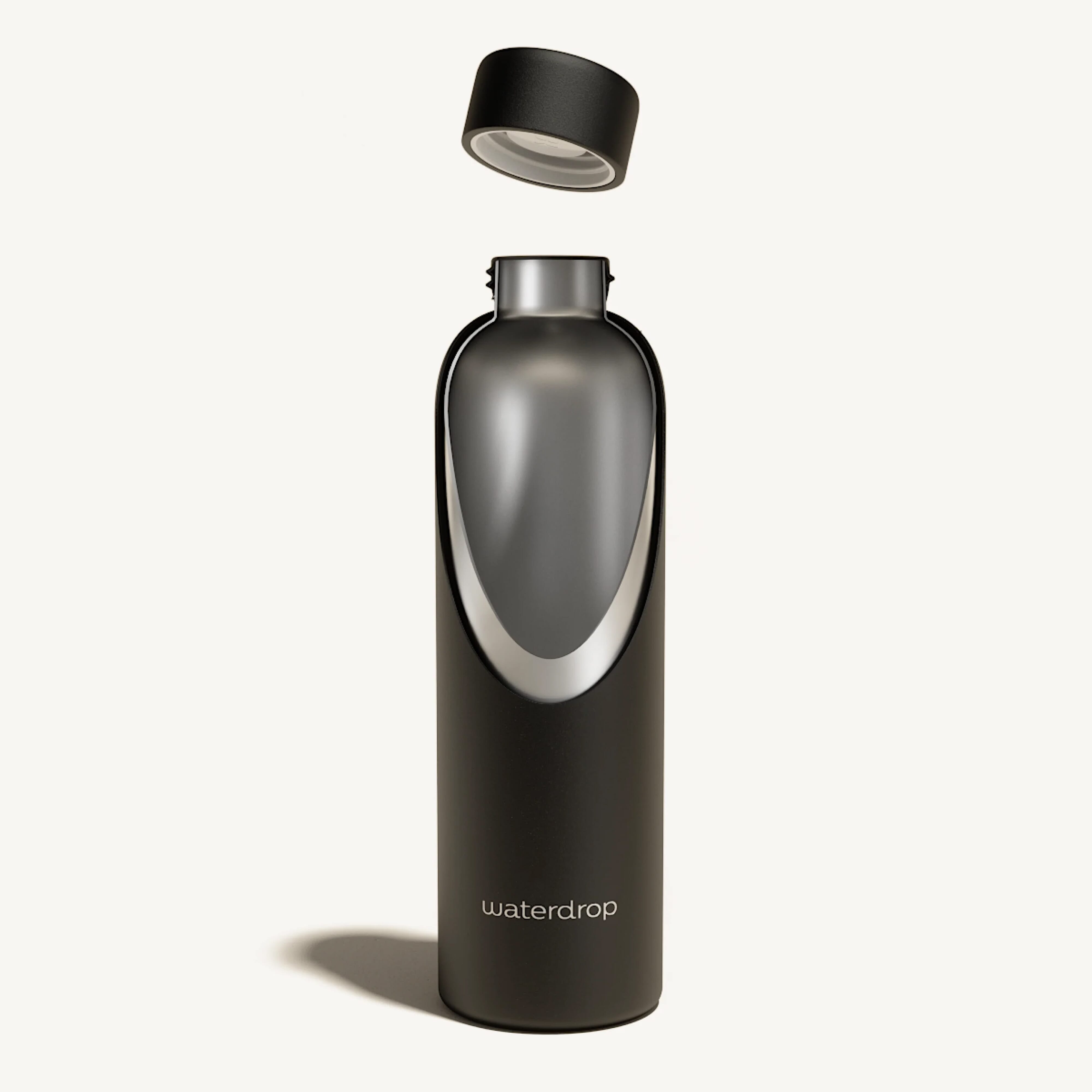 Butelka ze stali nierdzewnej Waterdrop ze stalową nakrętką 600 ml Czarny LT47001-N0002 (7)