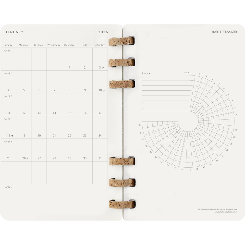 Spiralny kalendarz MOLESKINE Czarny VM790-03/2026 (11)