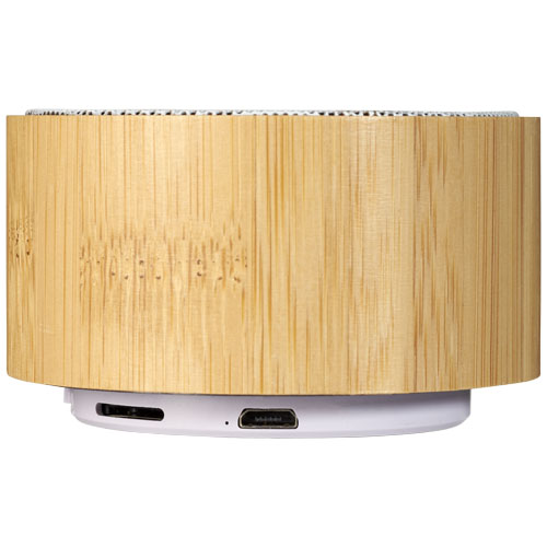 Bambusowy głośnik Cosmos z funkcją Bluetooth® Naturalny-Biały 12410001 (2)