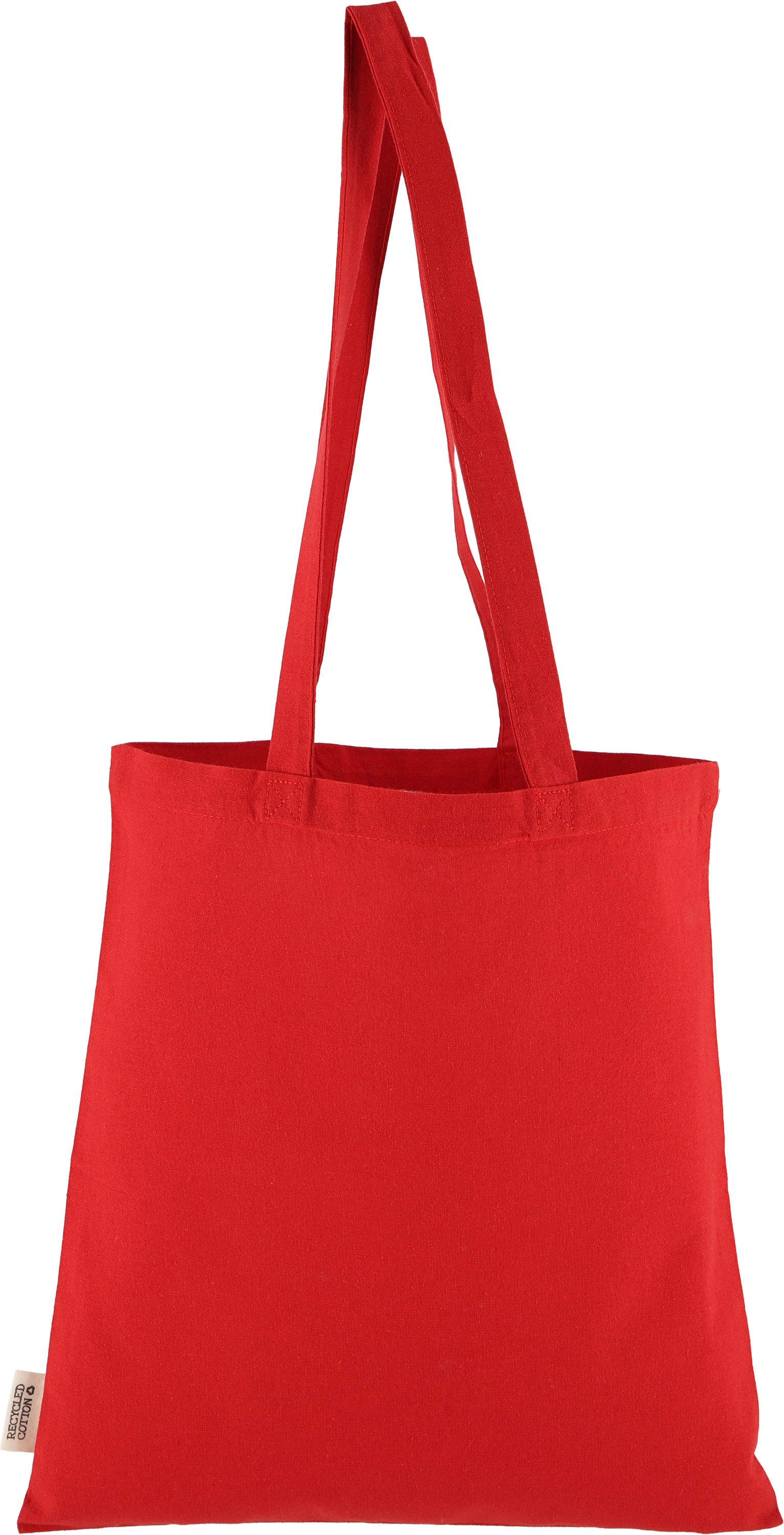 Torba bawełniana z długimi uszami 180g/m2 z materiałów z recyklingu GLEN Czerwony 6469805 (4)