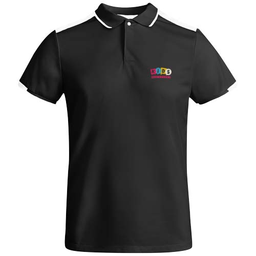 Tamil sportowa koszulka dziecięca polo z krótkim rękawem Czarny-Biały K04028TM (1)