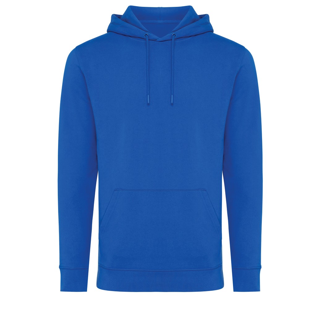 Bluza z kapturem z bawełny z recyklingu Iqoniq Jasper Niebieski T9400.025.L 