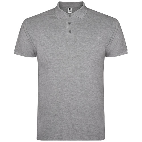 Star koszulka męska polo z krótkim rękawem Marl Grey R66382U5 