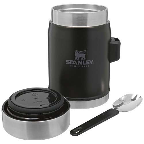Słoik na żywność Stanley Legendary z łyżko-widelcem, o pojemności 400 ml Matowy czarny 10088190 (4)