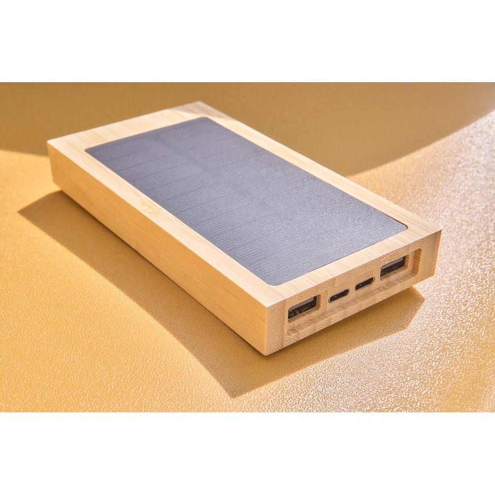 Power bank 10000 mAh z ładowarką słoneczną Brązowy VA276-16 (7)
