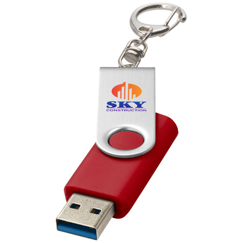 Rotate pendrive wyposażony w interfejs USB 3.0 z łańcuchem do kluczy Średni czerwony 1Z50791K (1)