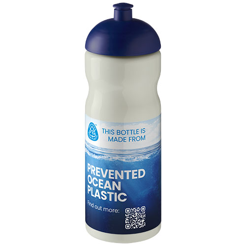 Bidon H2O Eco o pojemności 650 ml z wypukłym wieczkiem Kość słoniowa-Niebieski 21009840 (1)